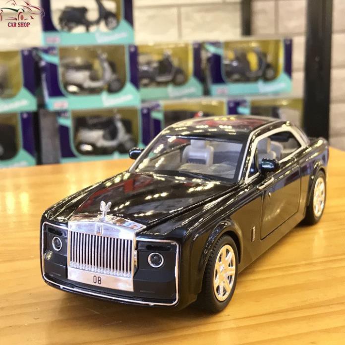 Xe mô hình ô tô siêu xe Roll Royce Sweptail tỉ lệ 1/24 hãng XLG màu đen