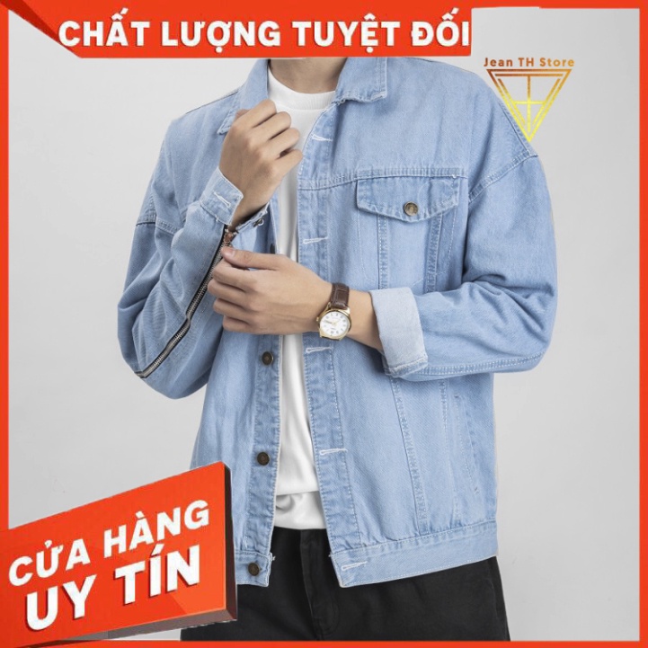 Áo khoác jean unisex nam nữ TH Store bò đắp mạc My Very Soul cá tính ulzzang chống nắng - Hàng nhập khẩu