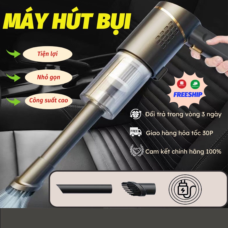 Máy Hút Bụi Ô Tô Cầm Tay Nhỏ Gọn Tiện Dụng Dễ Sử Dụng Denled.akio