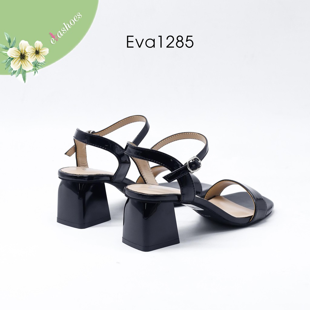 Sandal Gót Vuông Quai Ngang Ánh Kim 5cm Evashoes - Eva1285