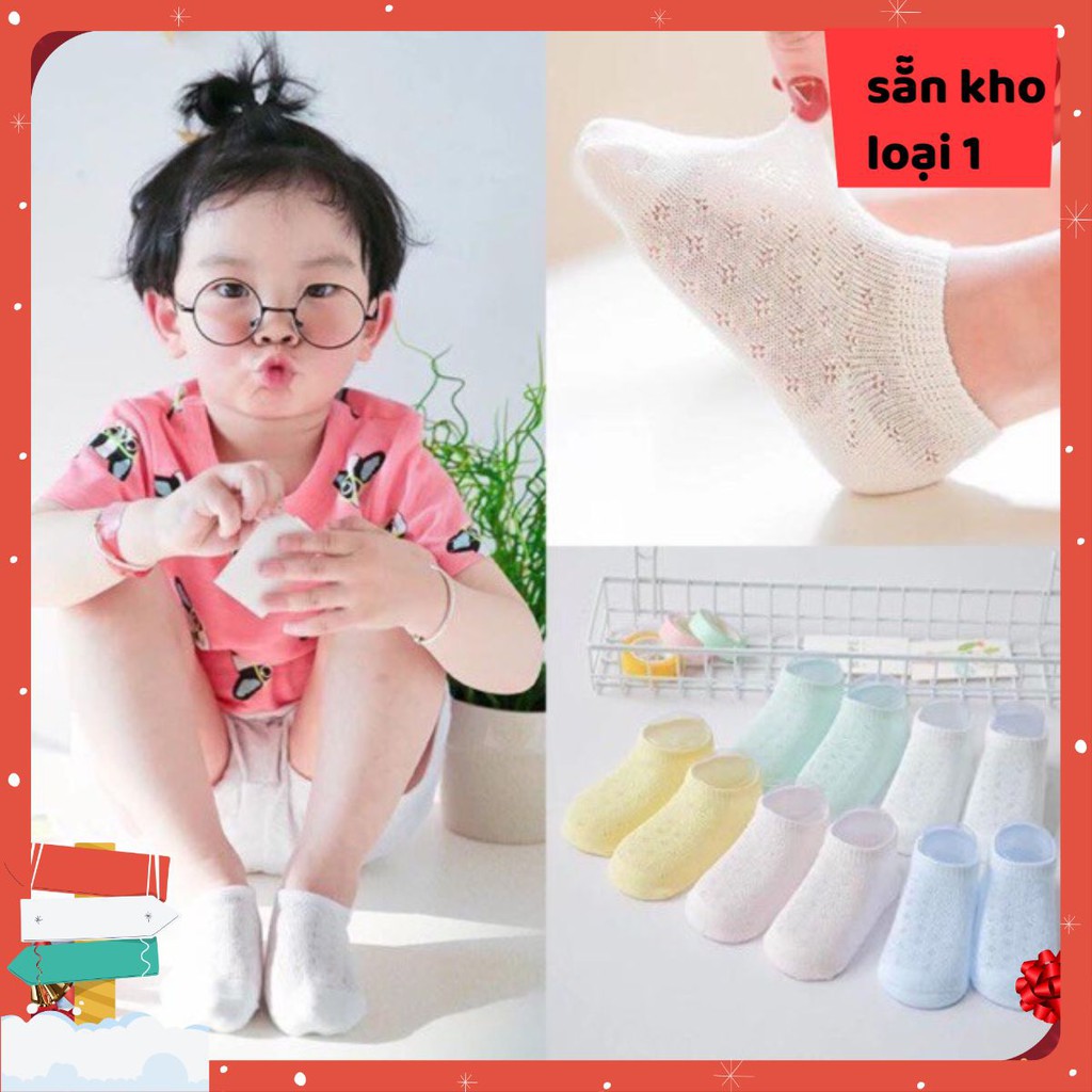 🤗 Set 5 Đôi Tất Lưới Trẻ Em (Ảnh Thật + Video) _