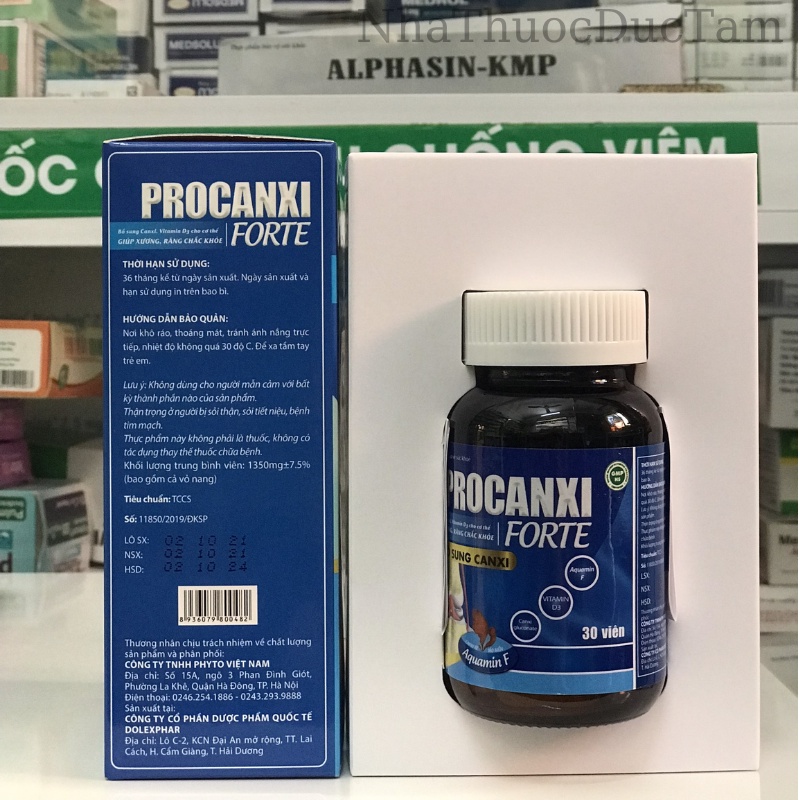 Viên Uống PROCANXI FORTE Bổ Sung Canxi, Vitamin D3