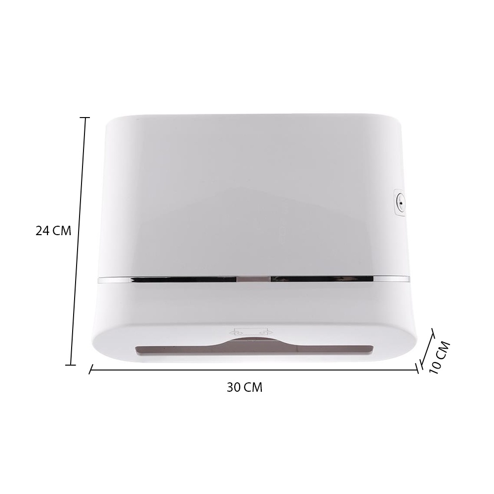 HomeBase MOYA Hộp đựng giấy vệ sinh bằng nhựa HSDE6002 W29.5xD9.5xH24 Cm màu trắng