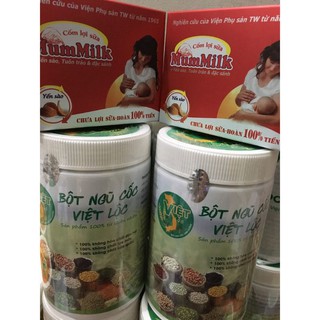 Combo siêu lợi sữa ( 2 hôp cốm mummilk yến sào+ 2 hôp ngũ cốc lợi sữa việt lộc)