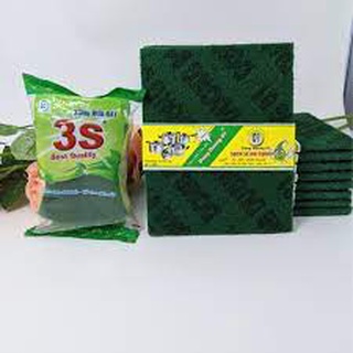 Miếng cọ rửa chén bát, bọt biển xanh vàng, mút xốp 2 mặt đa năng tiện dụng