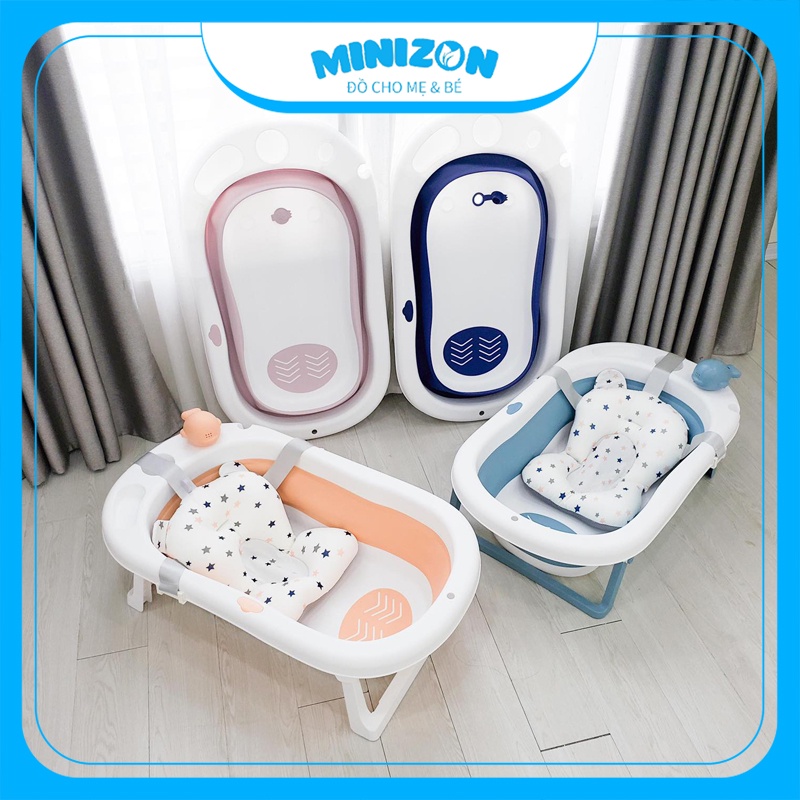 Chậu Tắm Kèm Phao Gấp Gọn Holla Mẫu Mới Cao Cấp Cho Bé | Minizon Kids