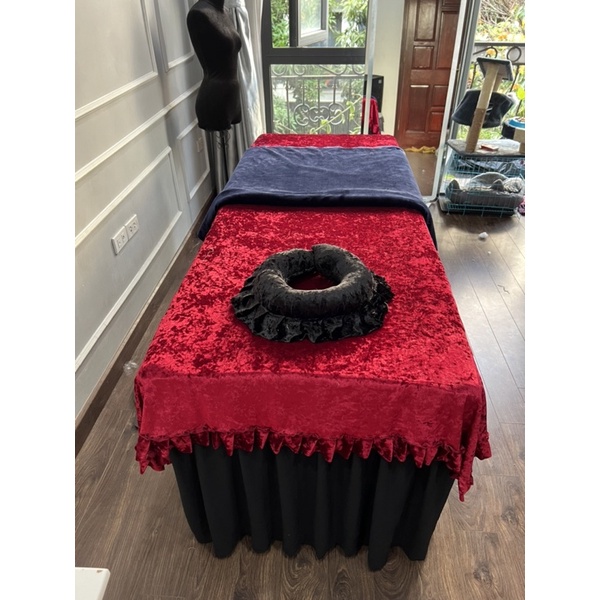 Gối úp mặt vải nhung nhám cao cấp cho spa