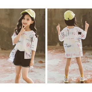 ÁO THUN FORM RỘNG IN CHỮ BÉ GÁI