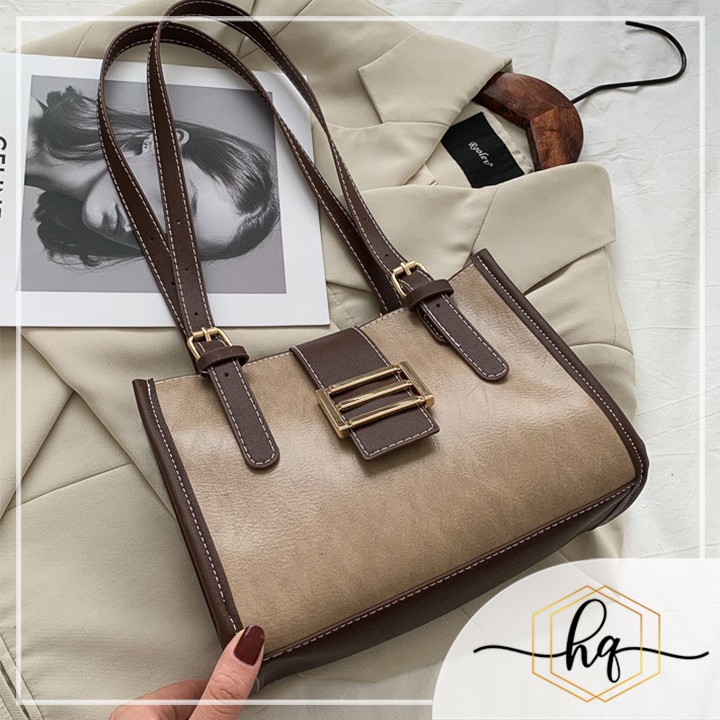 Túi xách nữ đeo chéo Da Cao Cấp HQ104 phù hợp di chuyển đi chơi, đi làm công sở, Túi đeo chéo 4 Màu