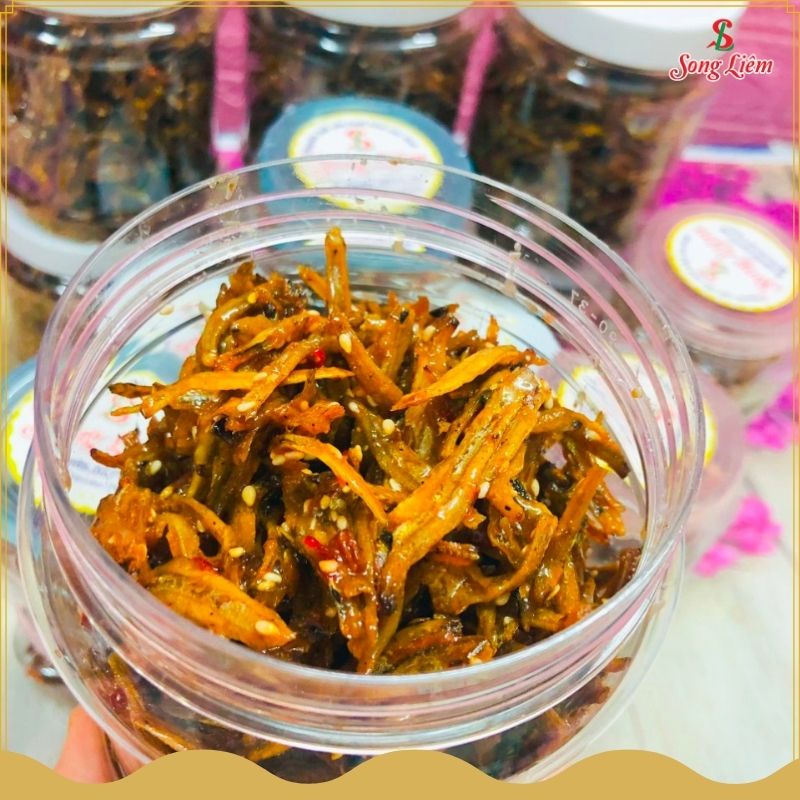 Cá cơm rim tỏi ớt, Mực rim me tỏi ớt, Mắm ruốc nhà làm siêu ngon, Combo 2hũ Cá Cơm 120g NPP Songliemshop