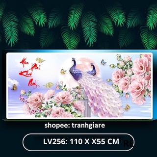[110x50cm] Tranh đính đá Phú quý cát tường  (chưa đính)