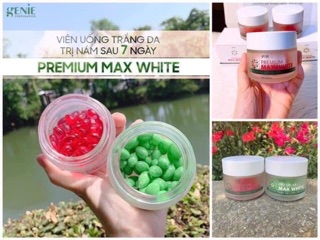 Viên trắng da Max white Genie Xanh Đỏ.