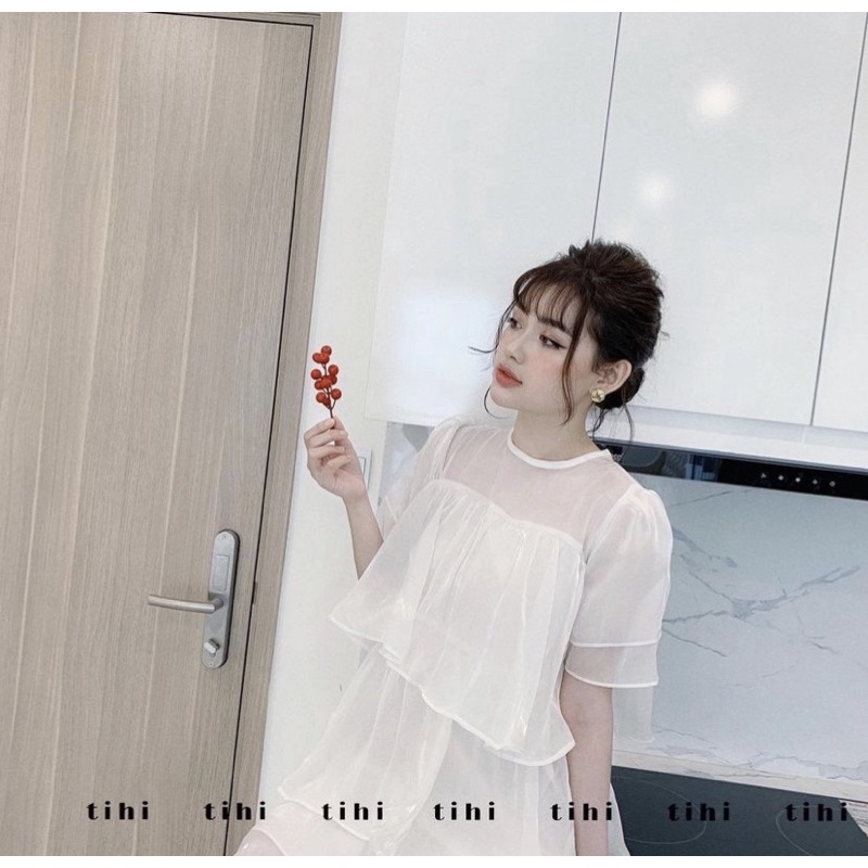Đầm Babydoll Đám Mây Organza