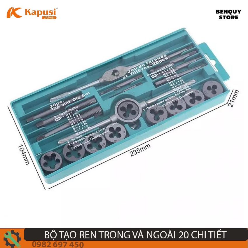 BỘ TARO TẠO REN ĐAI ỐC _ BỘ TA RÔ REN RĂNG TRONG VÀ NGOÀI 12 - 20 CHI TIẾT HÀNG CHẤT LƯỢNG CAO. BẢO HÀNH 6 THÁNG.