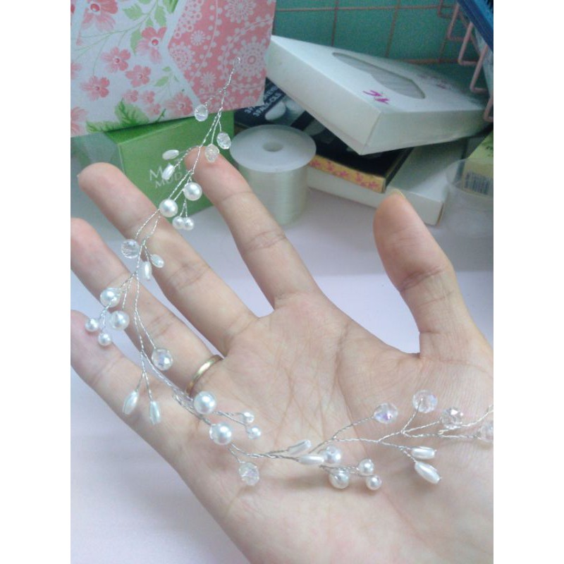 Dây cài tóc cô dâu kết hạt 👰👰👰