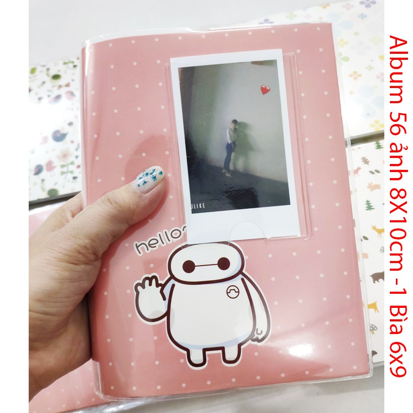 Album hình - bìa giấy bọc nhựa kiếng 56 ảnh 8x10cm