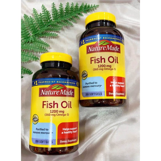 viên uống Dầu Cá Omega 3 Fish Oil 1200mg Nature Made Mỹ 200 viên/ 300 viên