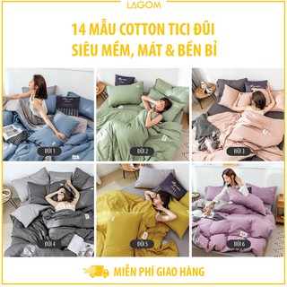 Bộ Chăn Ga Đũi Cotton Tici Trơn Màu Siêu Mềm & Thoáng Mát (Có Video + Ảnh Thật)