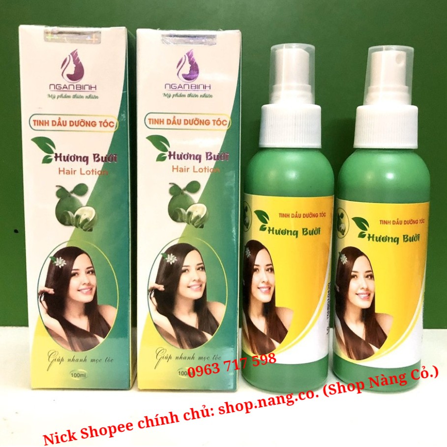 (CAO CẤP) Combo 3 sp Tinh dầu bưởi NGÂN BÌNH + Dầu gội bưởi + Dầu xả bưởi, Kích thích mọc tóc con dày dài, Giảm rụng tóc