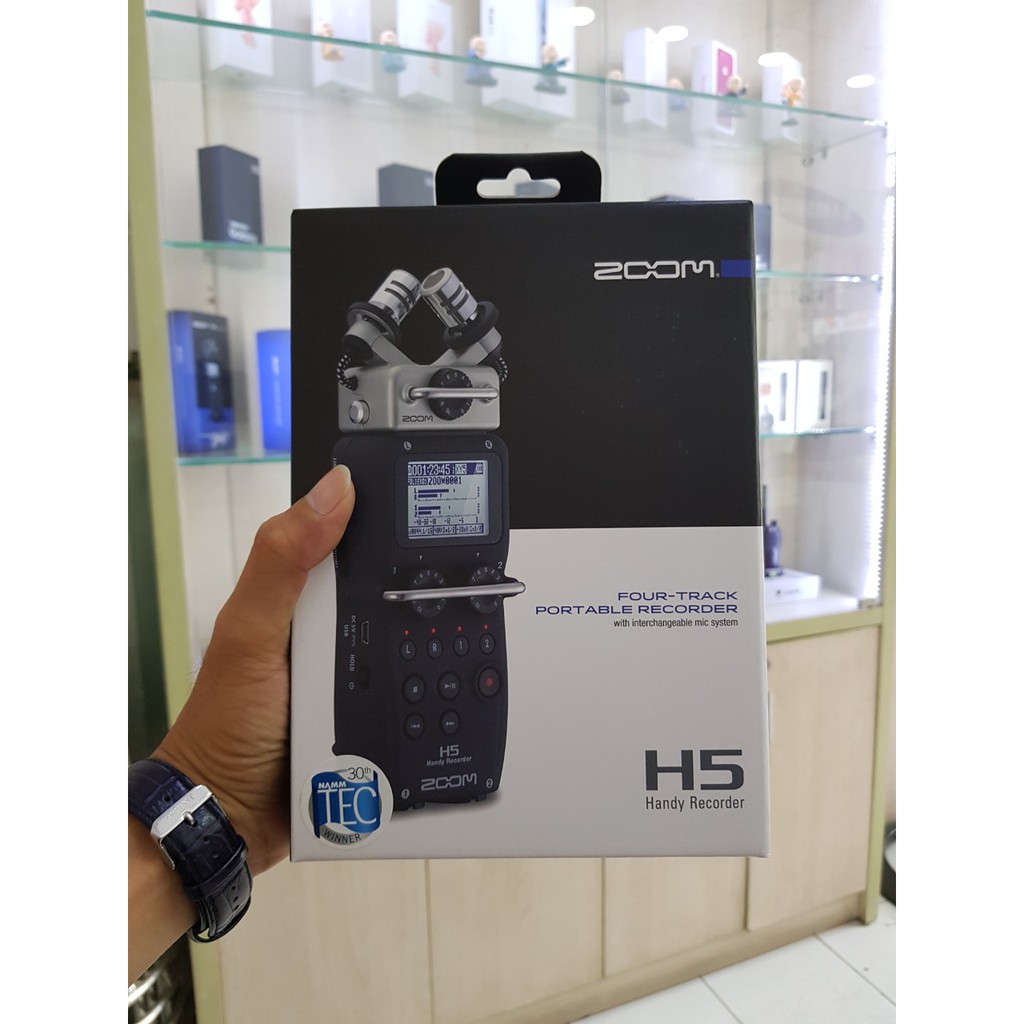 Máy ghi âm Zoom H5, hỗ trợ thẻ nhớ ngoài /SD/SDHC, ghi âm đa chiều, cổng Line in 02 | TECHMART