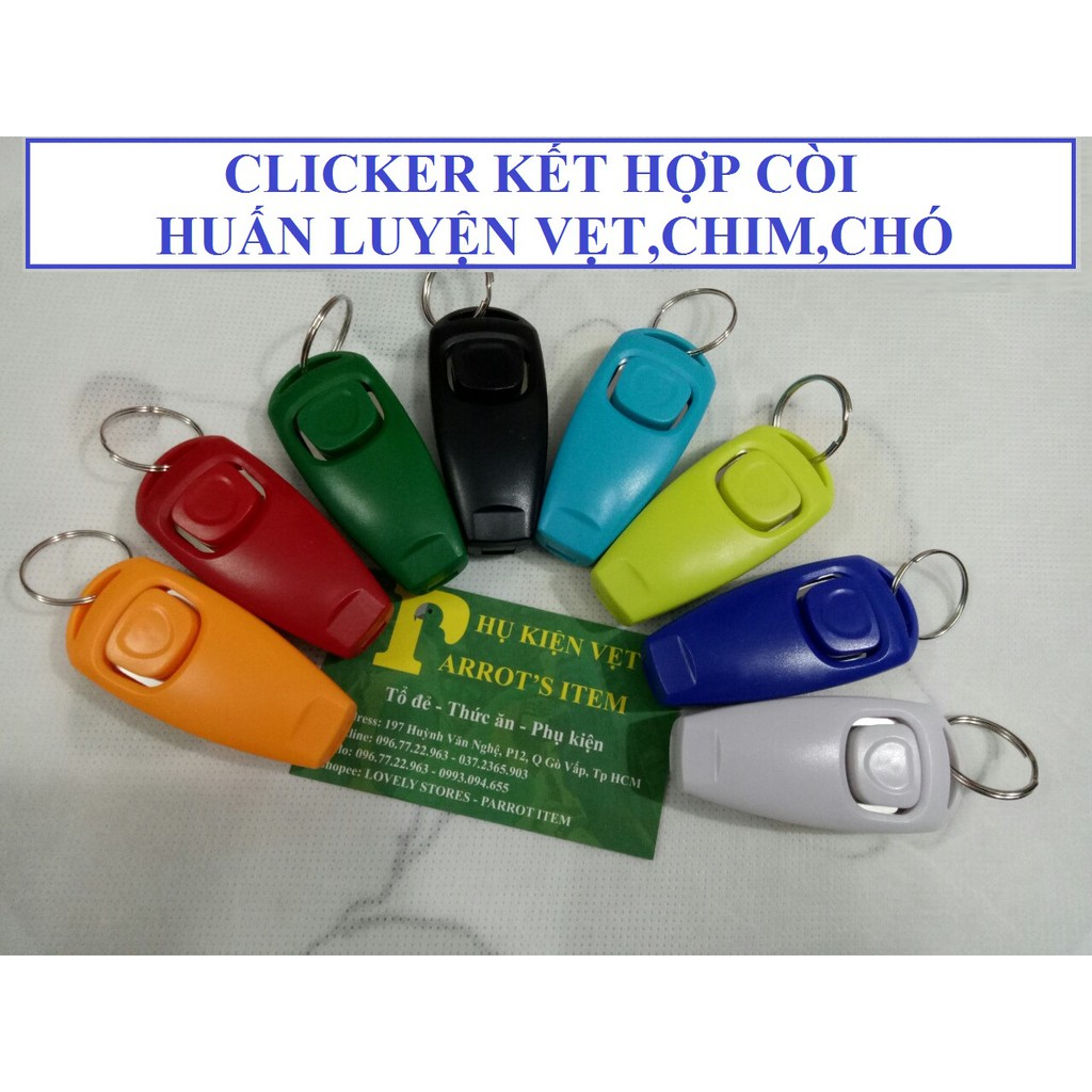 CLICKER KẾT HỢP CÒI DÙNG HUẤN LUYỆN CHIM SĂN, CÁC DÒNG VẸT...