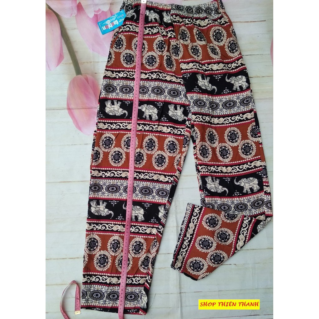 [BIG SALE] Quần ống rộng culottes nữ vải lanh dáng dài ống suông họa tiết thổ cẩm | BigBuy360 - bigbuy360.vn