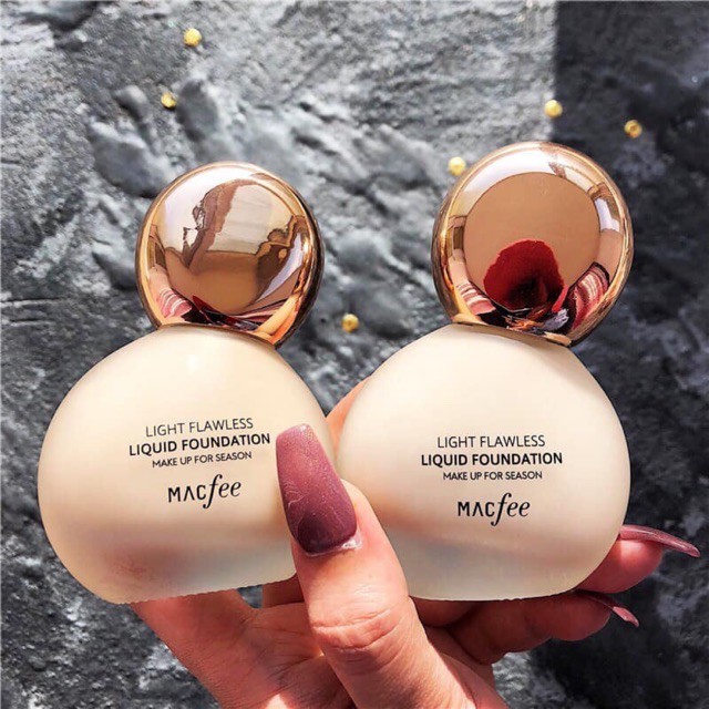 【có sẵn】Kem nền + che khuyết điểm + dưỡng ẩm lâu trôi thiết kế chai hình bóng đèn MACFEE (Hàng chính hãng) | BigBuy360 - bigbuy360.vn