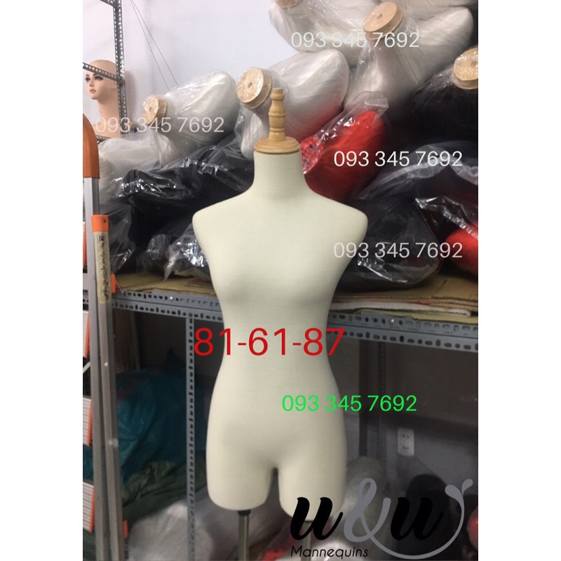 Manocanh nữ vải thun chân gỗ