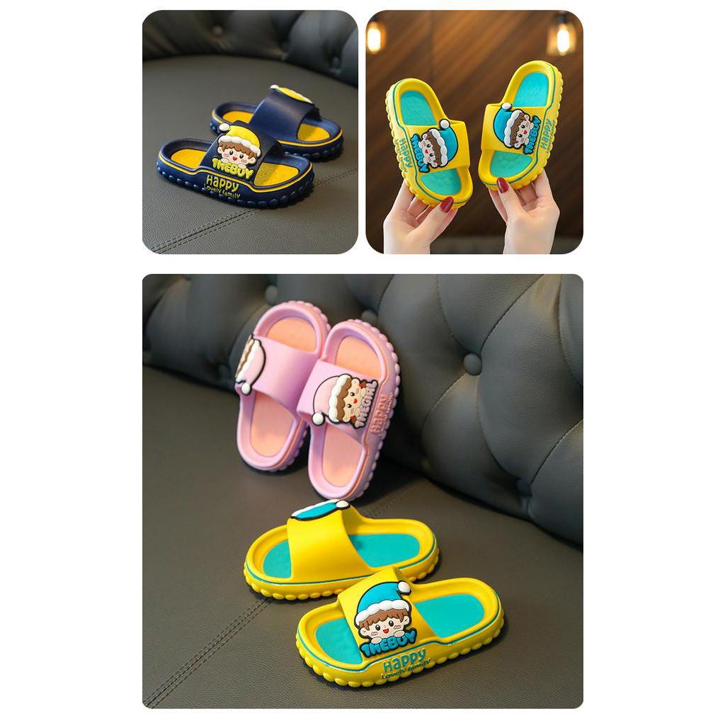Thời trang bé trai dép đi trong nhà thời trang dễ thương mùa hè đế mềm chống trượt mới trong nhà cha mẹ và con cái