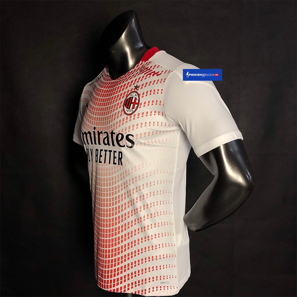 Áo đấu AC Milan sân khách 2020-2021 trắng, áo AC Milan trắng sân khách 2021 bản PLAYER Issue BODY fit cao cấp Thái Lan