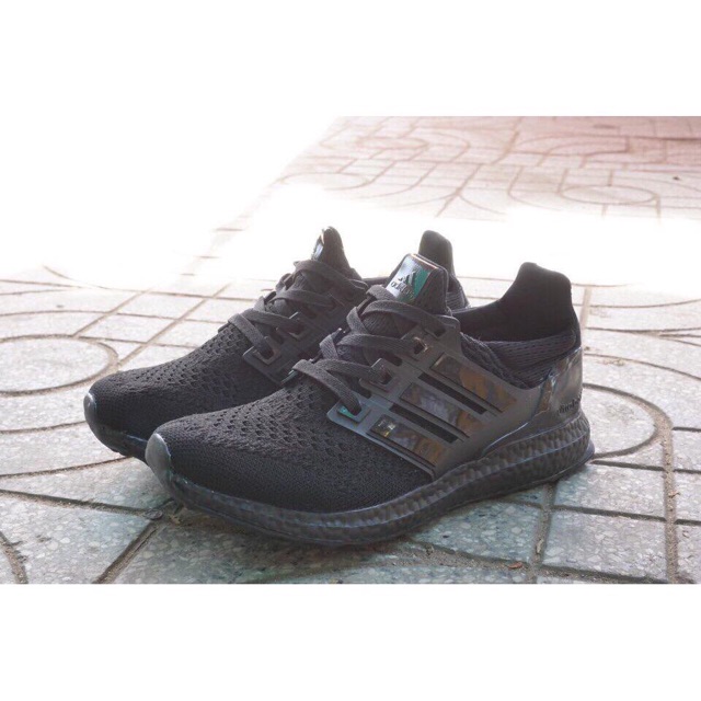 Giày thể thao sneaker giày học sinh Ultraboost 4.0 đen đế đen cá tính