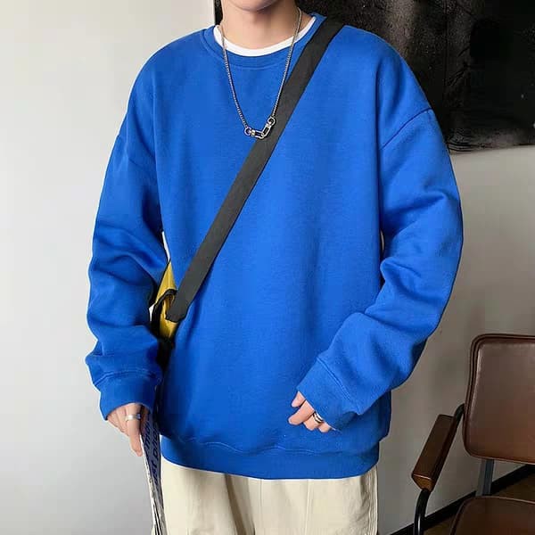 Áo Sweater Áo Thun Nỉ Trơn Cổ Tròn Thời Trang Nam Nữ Unisex Dài Tay Phong Cách Siêu Hot Mọi Thời Đại