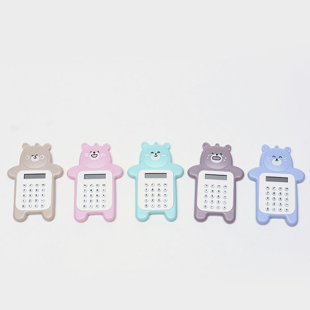 Máy Tính Bỏ Túi Hình Gấu 8 Bit Kỹ Thuật Số 9.5x6.5cm