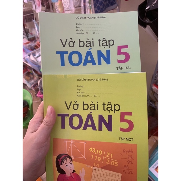 Combo 2 vở bài tập toán 5