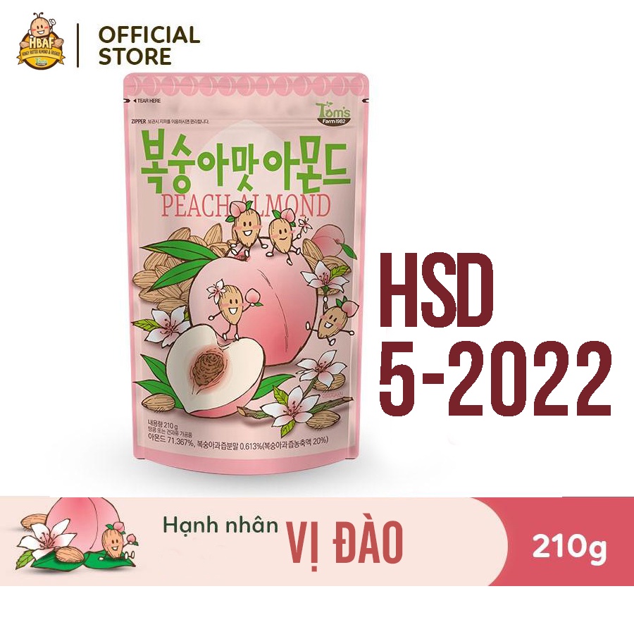 Hạnh Nhân Tẩm Hương Vị Tom's Farm - Gói 210g