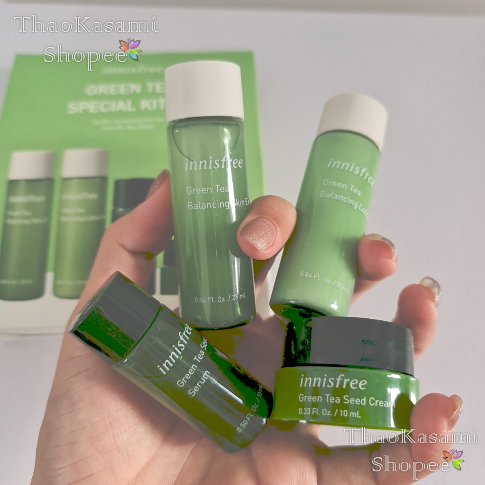 [Mẫu Mới ][Mini] Set dưỡng da Innisfree trà xanh Green Tea 4 Sản Phẩm