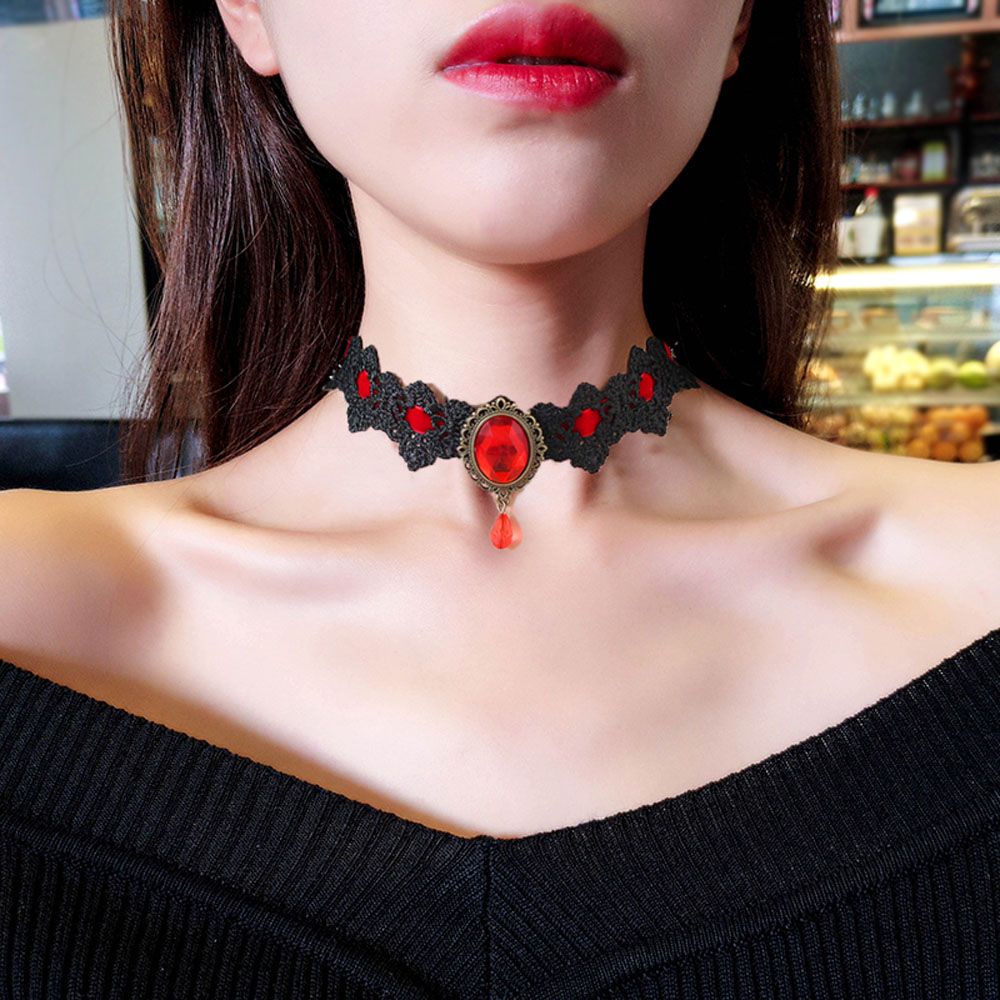 Epoch Vòng Cổ Choker Ren Nhiều Màu Phong Cách Gothic Quyến Rũ Cho Nữ