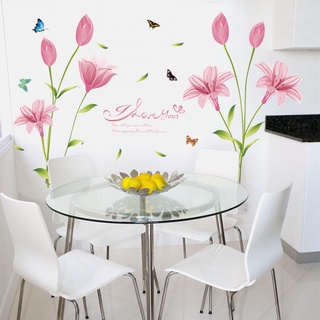 Decal dán tường Hoa anh thảo hồng