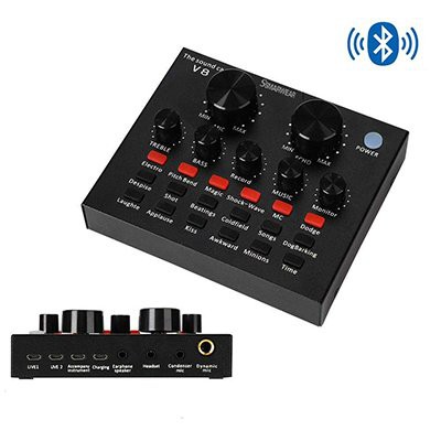 Bộ Mic Hát Livestream V8 &amp; Mic BM900 . Âm Thanh Cực Hay , Dễ Dàng Lắp Đặt , Giá Cả Hợp Lý . Bảo Hành 12 Tháng