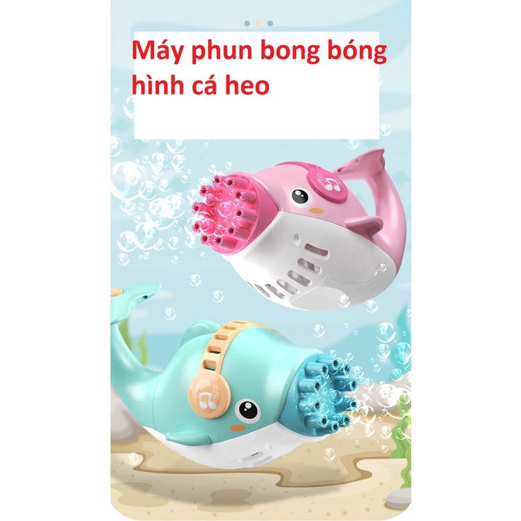 Máy phun bong bóng hình cá heo cho bé