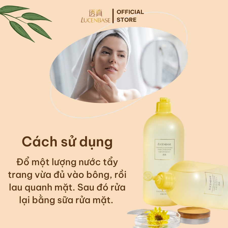 Tẩy trang hoa cúc  lucenbase chính hãng 500ml