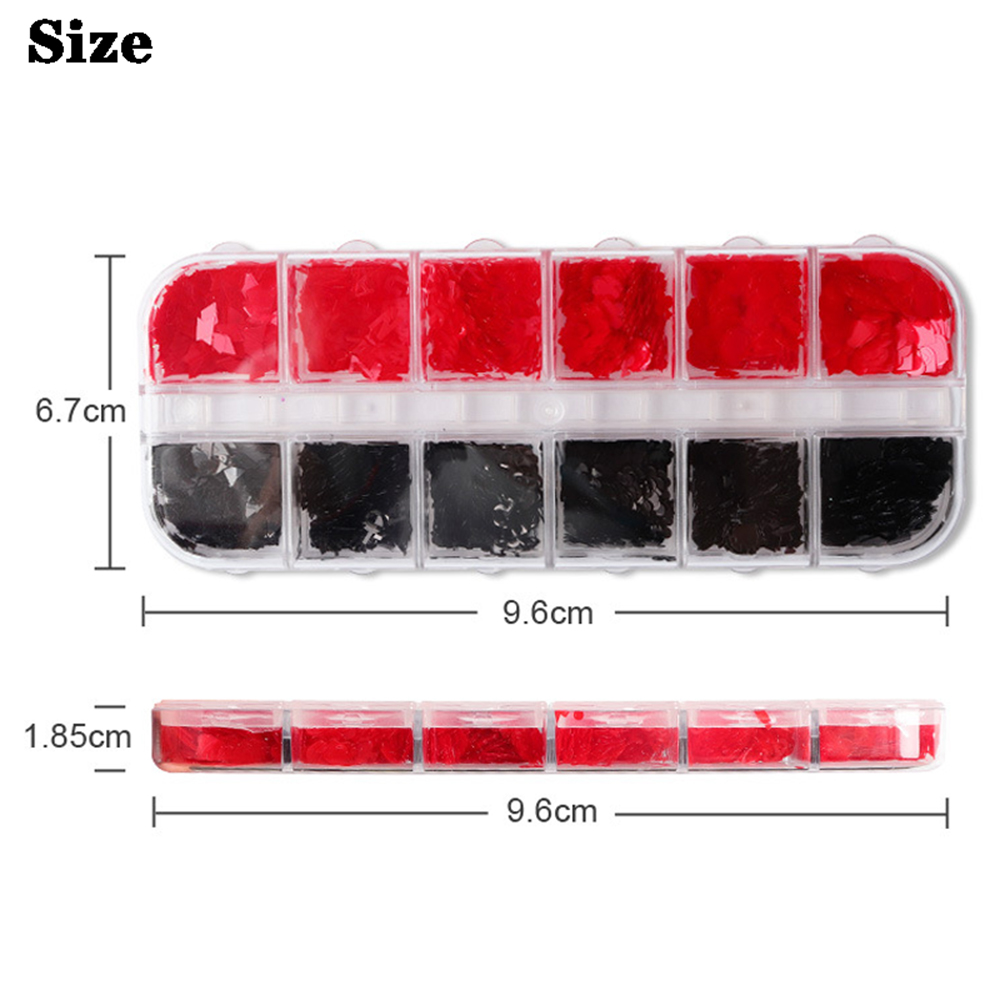 Hộp Phụ Kiện Kim Sa Trang Trí Móng Tay Nghệ Thuật Độc Đáo