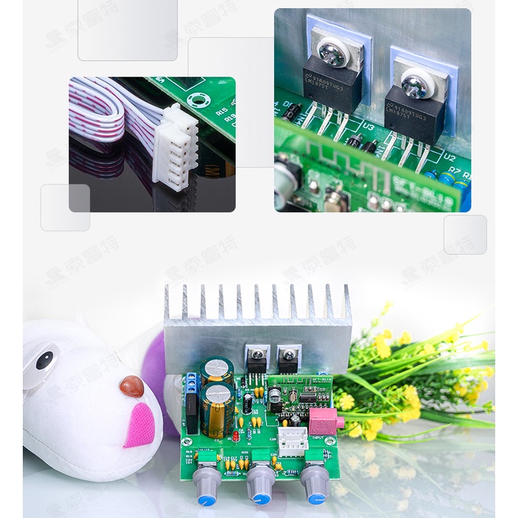 Bo mạch khuếch đại công suất bluetooth HiFi 2.0 kênh đôi TDA2030A SFT-BG18