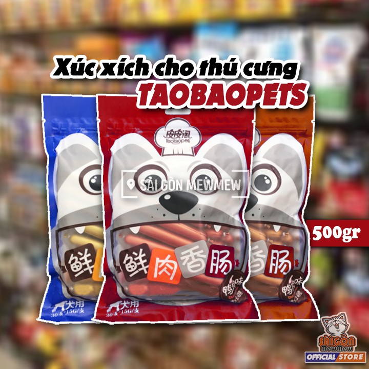 [COMBO BỊCH 30 CÂY] XÚC XÍCH ĂN LIỀN CHO CHÓ MÈO TAOBAOPETS