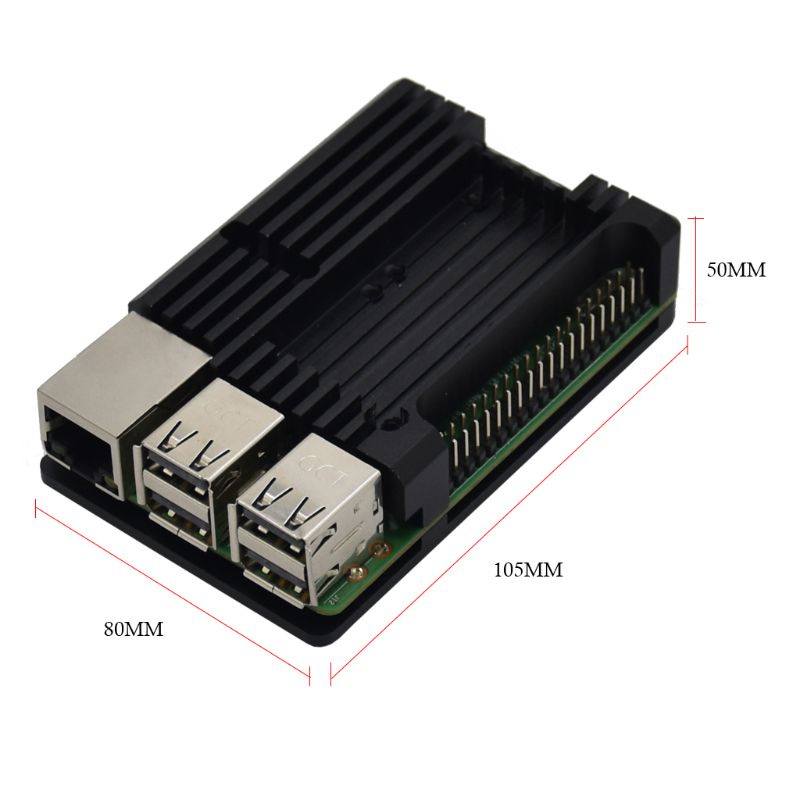 Vỏ Hợp Kim Nhôm Chất Lượng Cao Kèm Bộ Tản Nhiệt Làm Mát Cho Raspberry