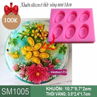 Khuôn silicon hình 9 thỏi vàng