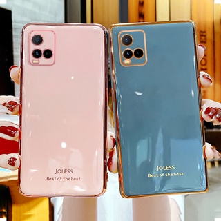 Ôp Điện Thoại Dẻo Mạ Vàng 6d Nhiều Màu Sang Trọng Chống Rơi Cho vivo y33s y21 2021 y21s Ốp