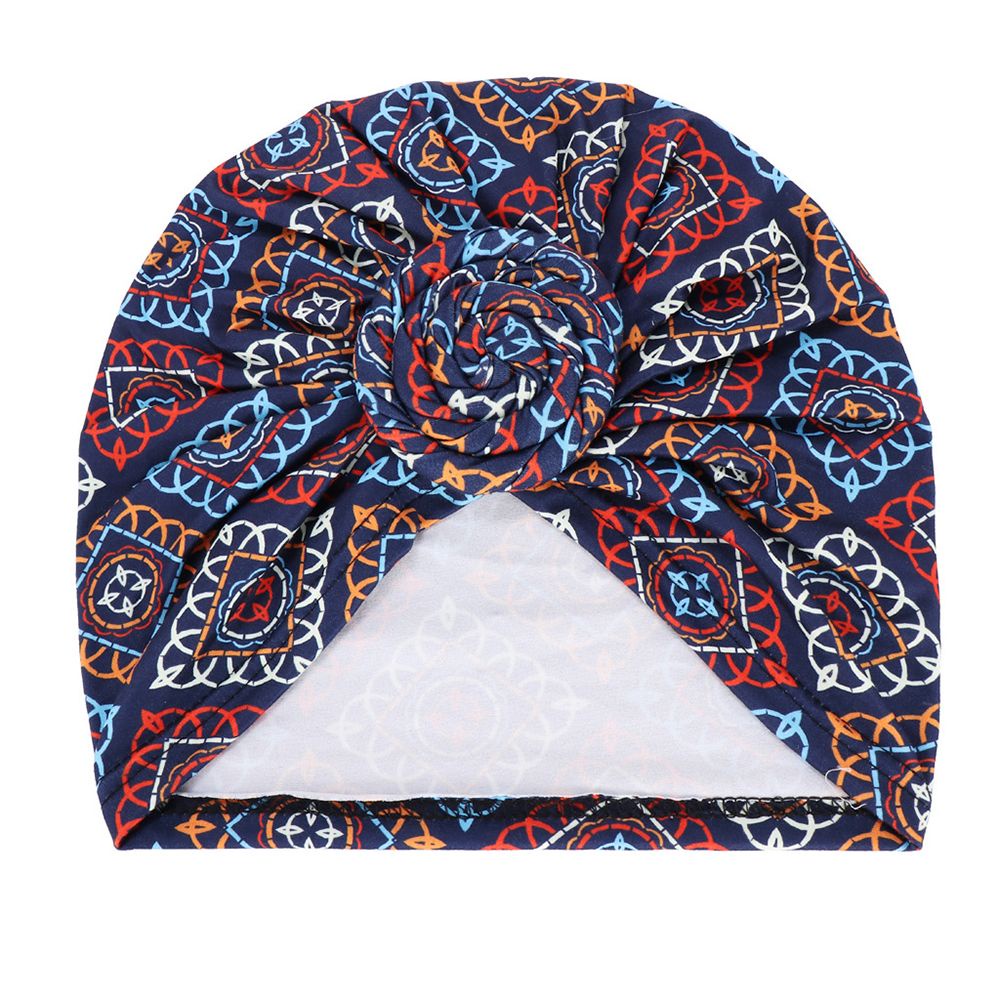 Mũ turban thắt nút co giãn họa tiết hoa nhiều màu thời trang cho nữ