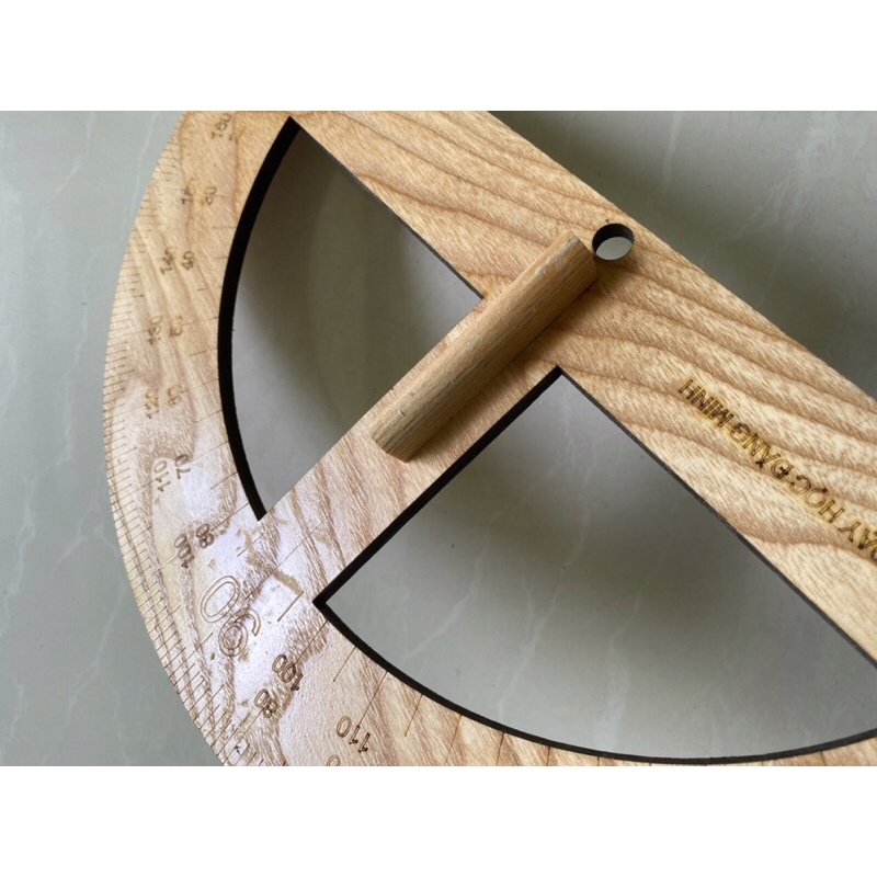 Thước Đo Độ Giáo Viên Gỗ Sồi