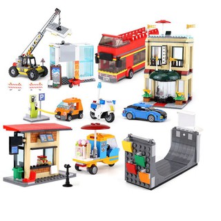 (có sẵn) bộ đồ chơi Lắp ghép Mô hình city Quảng Trường Thành Phố Xe Quà Cho Các Bé Trai 02114